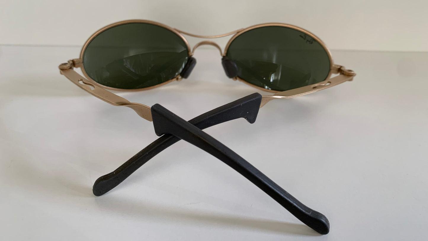 Ray Ban B&L USA vintage sunglasses - rare W2307 Orbs Ellipse golden mirrored frame