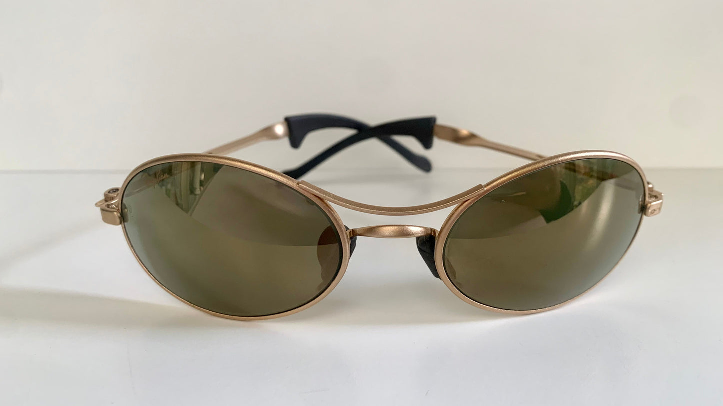 Ray Ban B&L USA vintage sunglasses - rare W2307 Orbs Ellipse golden mirrored frame