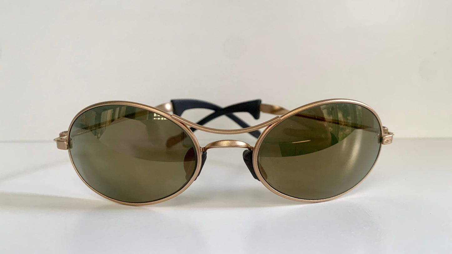 Ray Ban B&L USA vintage sunglasses - rare W2307 Orbs Ellipse golden mirrored frame