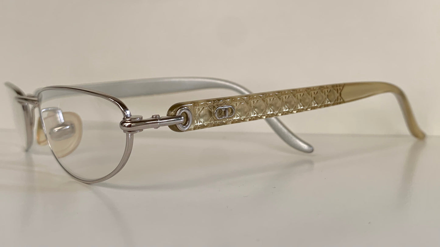Christian Dior Vintage reading glasses - 3511 half moon silver frames