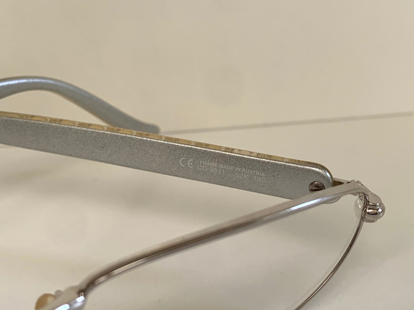 Christian Dior Vintage reading glasses - 3511 half moon silver frames