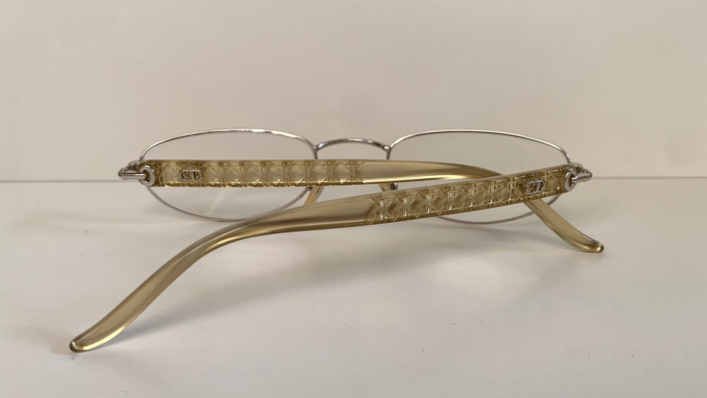 Christian Dior Vintage reading glasses - 3511 half moon silver frames