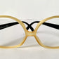 Christian Dior 80s vintage glasses - yellow and black frame