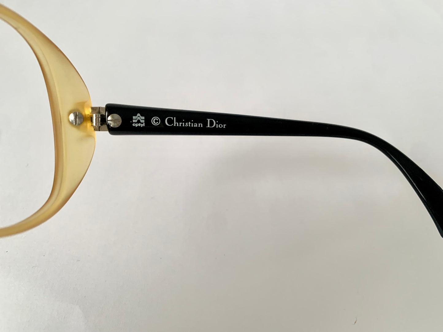 Christian Dior 80s vintage glasses - yellow and black frame