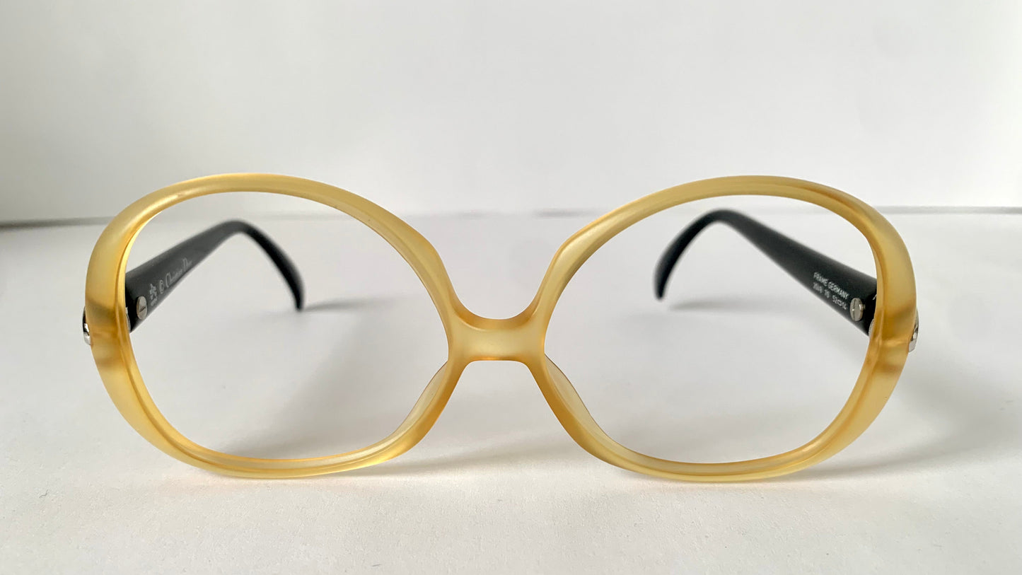 Christian Dior 80s vintage glasses - yellow and black frame