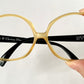 Christian Dior 80s vintage glasses - yellow and black frame