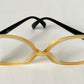 Christian Dior 80s vintage glasses - yellow and black frame
