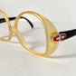 Christian Dior 80s vintage glasses - yellow and black frame