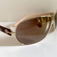 Christian Dior Vintage Sunglasses - NOS Dior Logo 2 silver and orange XL frames