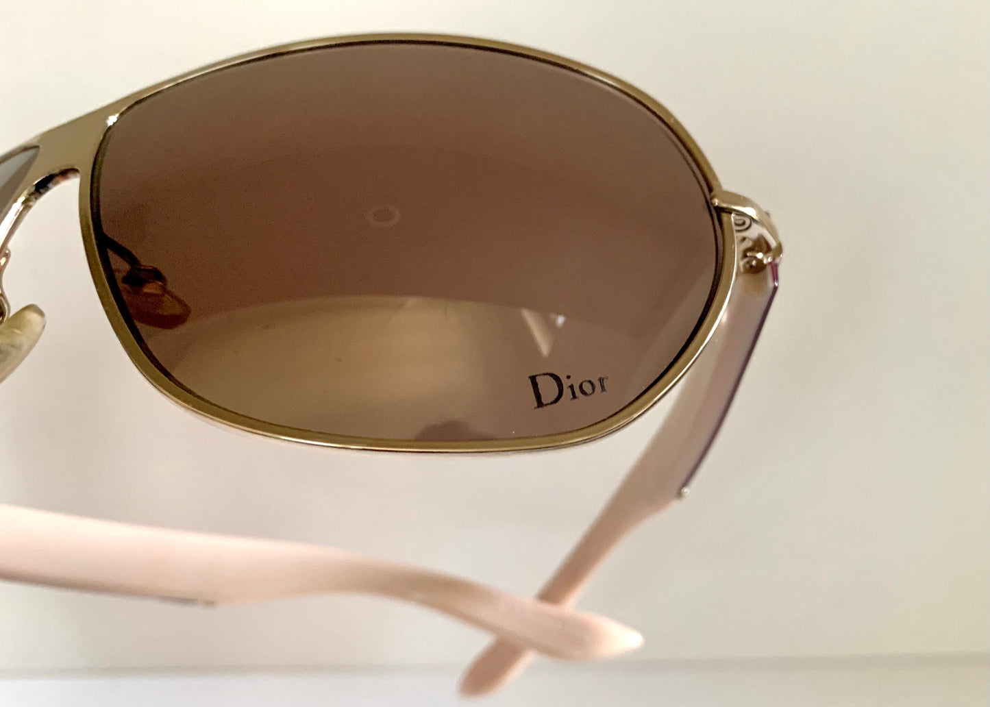 Christian Dior Vintage Sunglasses - NOS Dior Logo 2 silver and orange XL frames