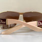 Christian Dior Vintage Sunglasses - NOS Dior Logo 2 silver and orange XL frames