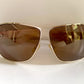 Christian Dior Vintage Sunglasses - NOS Dior Logo 2 silver and orange XL frames