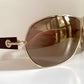 Christian Dior Vintage Sunglasses - NOS Dior Logo 2 silver and orange XL frames