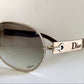 Christian Dior Vintage Sunglasses - Dior Logo 2 silver and white XL frames
