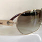 Christian Dior Vintage Sunglasses - Dior Logo 2 silver and white XL frames