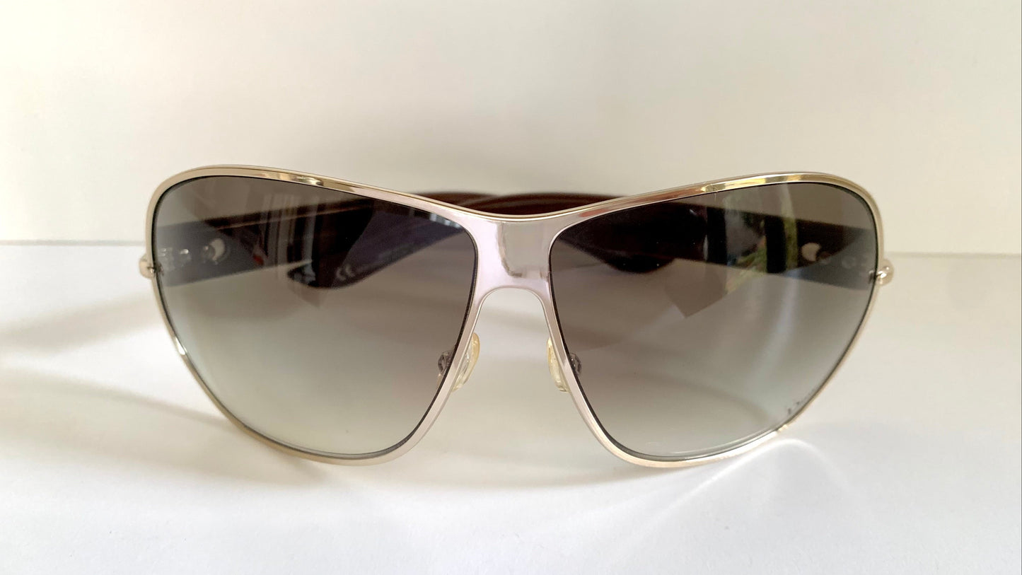 Christian Dior Vintage Sunglasses - Dior Logo 2 silver and white XL frames