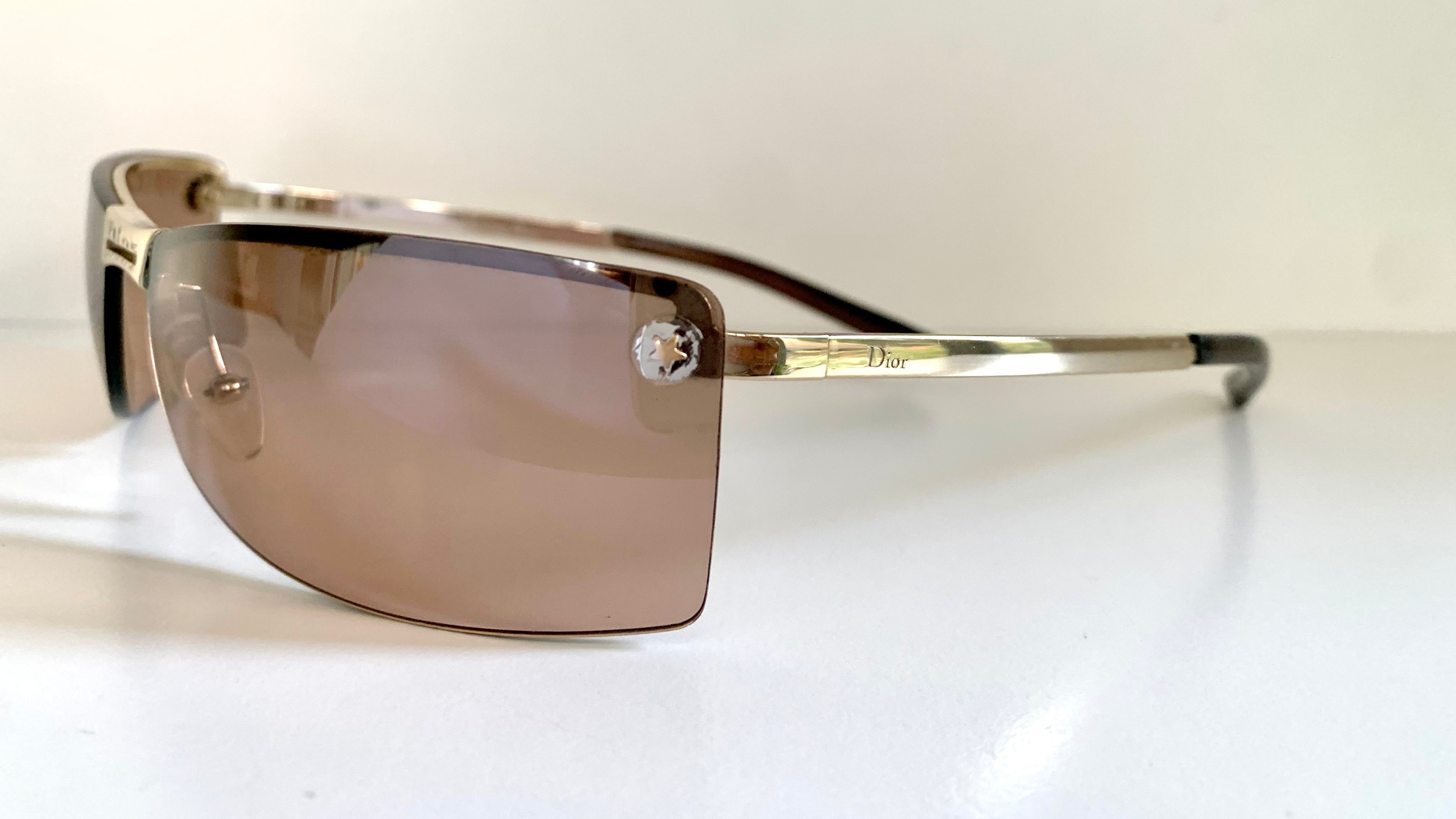 Christian Dior Vintage Sunglasses - Y2K Adiorable rose gold wrap