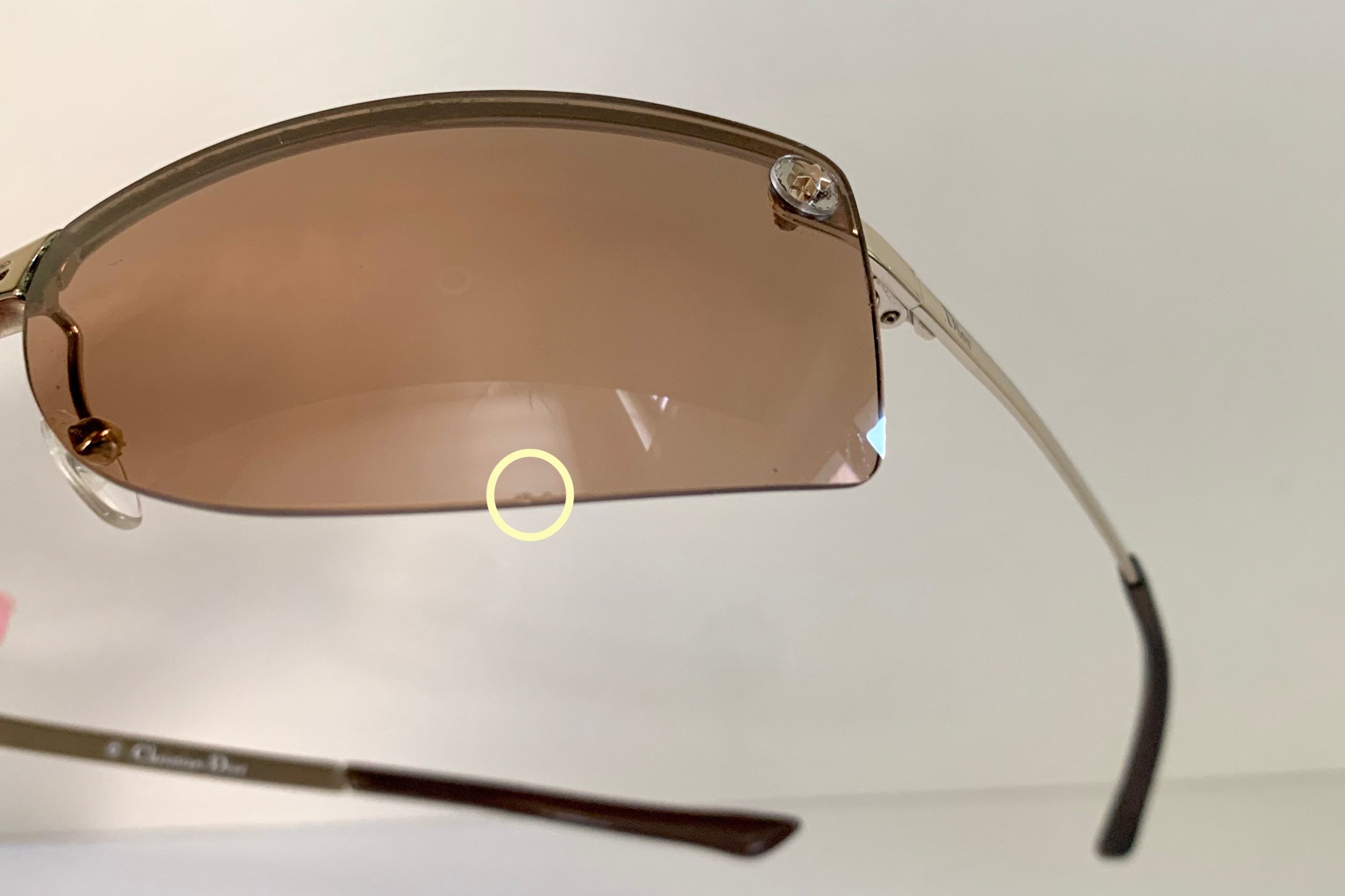 小物 Dior ADIORABLE 2 y2k sunglasses rimless Christian Dior Vintage Sunglasses - Y2K Adiorable rose gold wrap