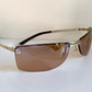 Christian Dior Vintage Sunglasses - Y2K Adiorable rose gold wrap rimless frames