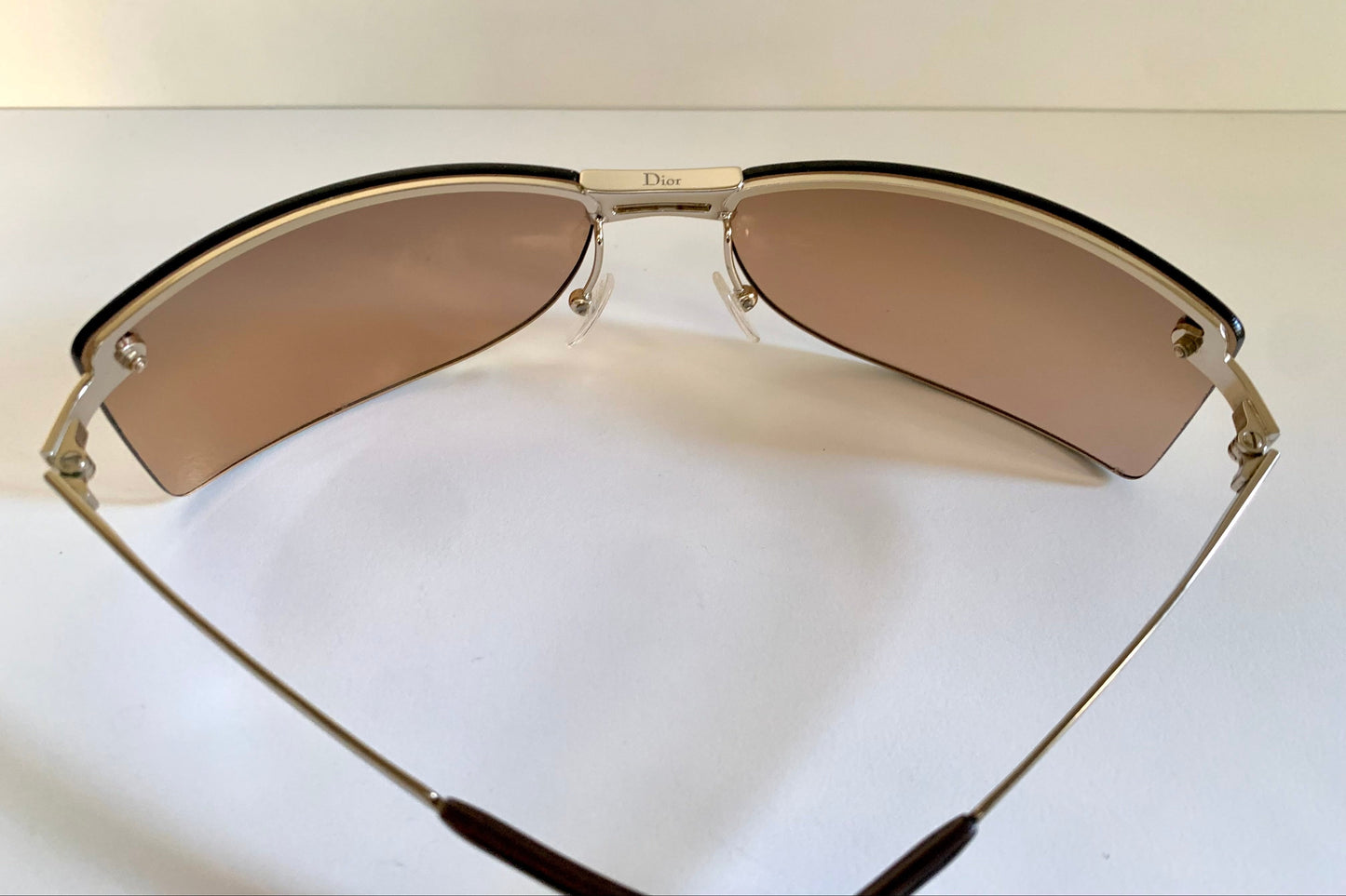 Christian Dior Vintage Sunglasses - Y2K Adiorable rose gold wrap rimless frames