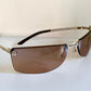 Christian Dior Vintage Sunglasses - Y2K Adiorable rose gold wrap rimless frames