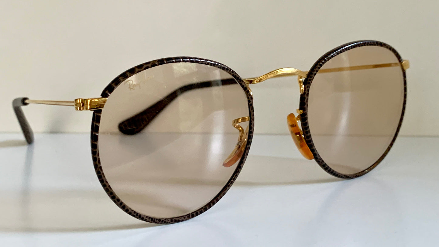 Ray Ban B&L USA Leathers Rounds changeables vintage sunglasses