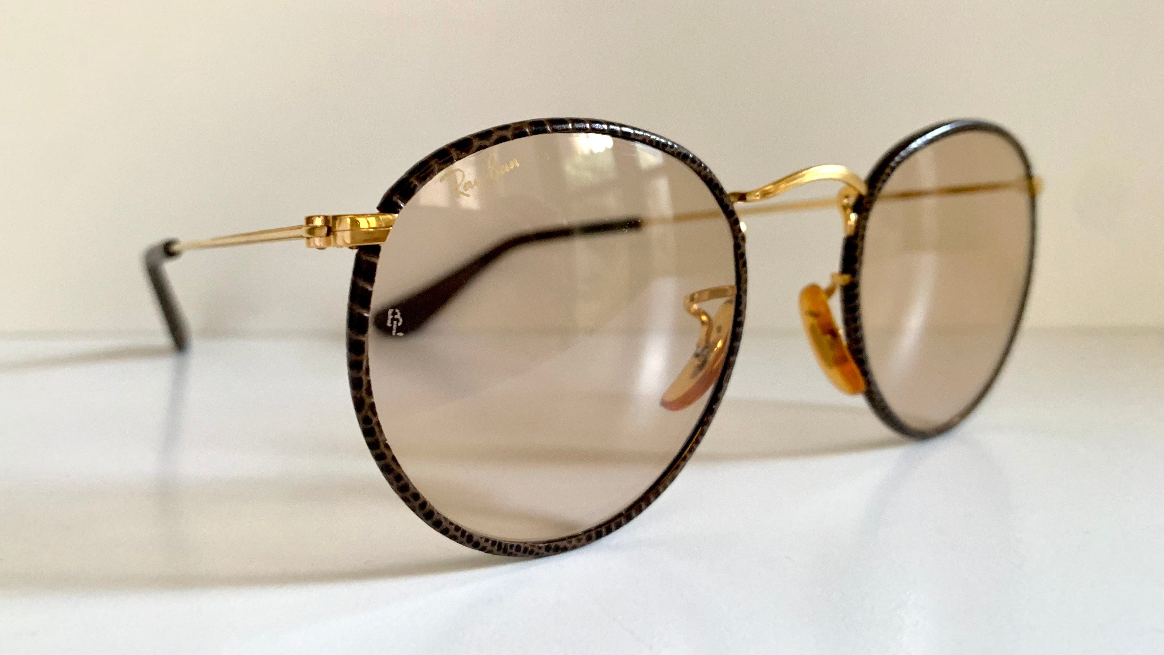 Ray Ban B&L USA Leathers Rounds changeables vintage sunglasses