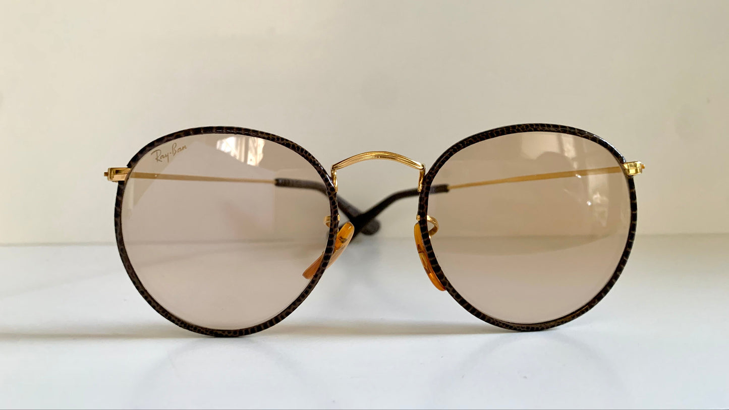 Ray Ban B&L USA Leathers Rounds changeables vintage sunglasses