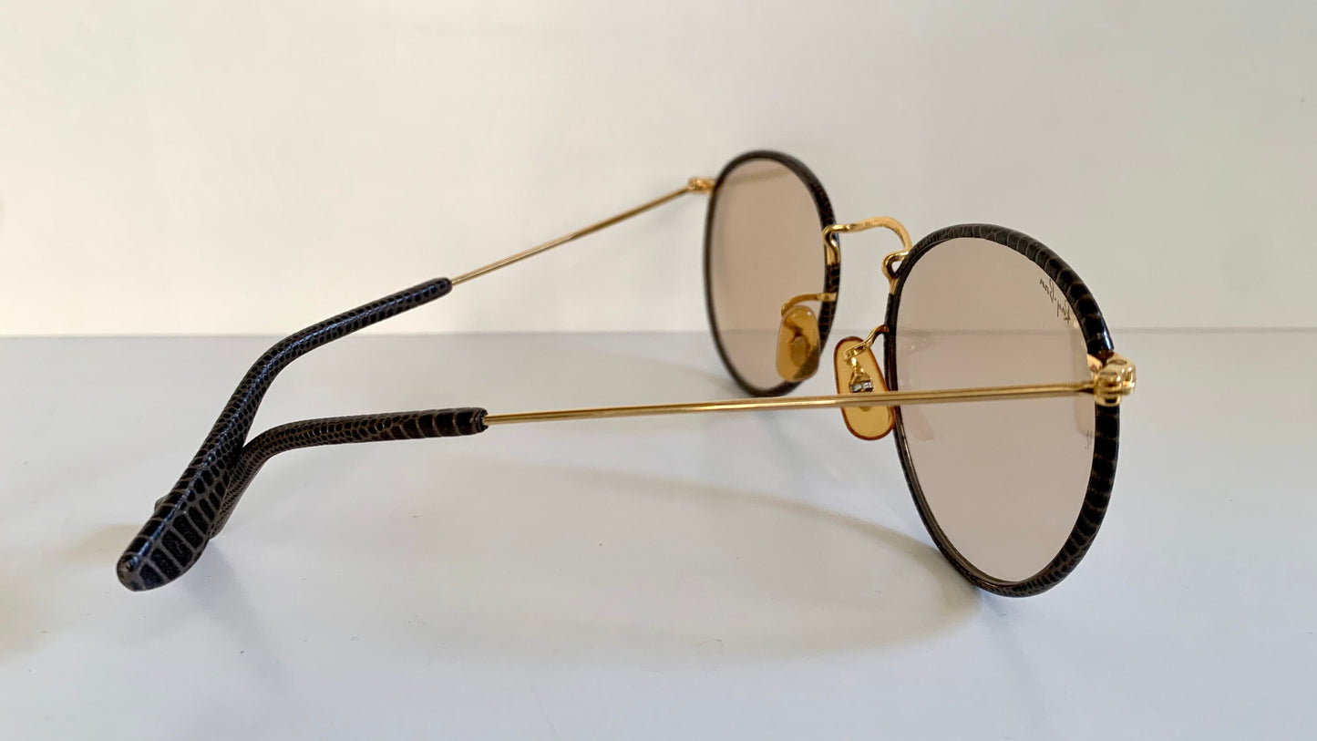 Ray Ban B&L USA Leathers Rounds changeables vintage sunglasses