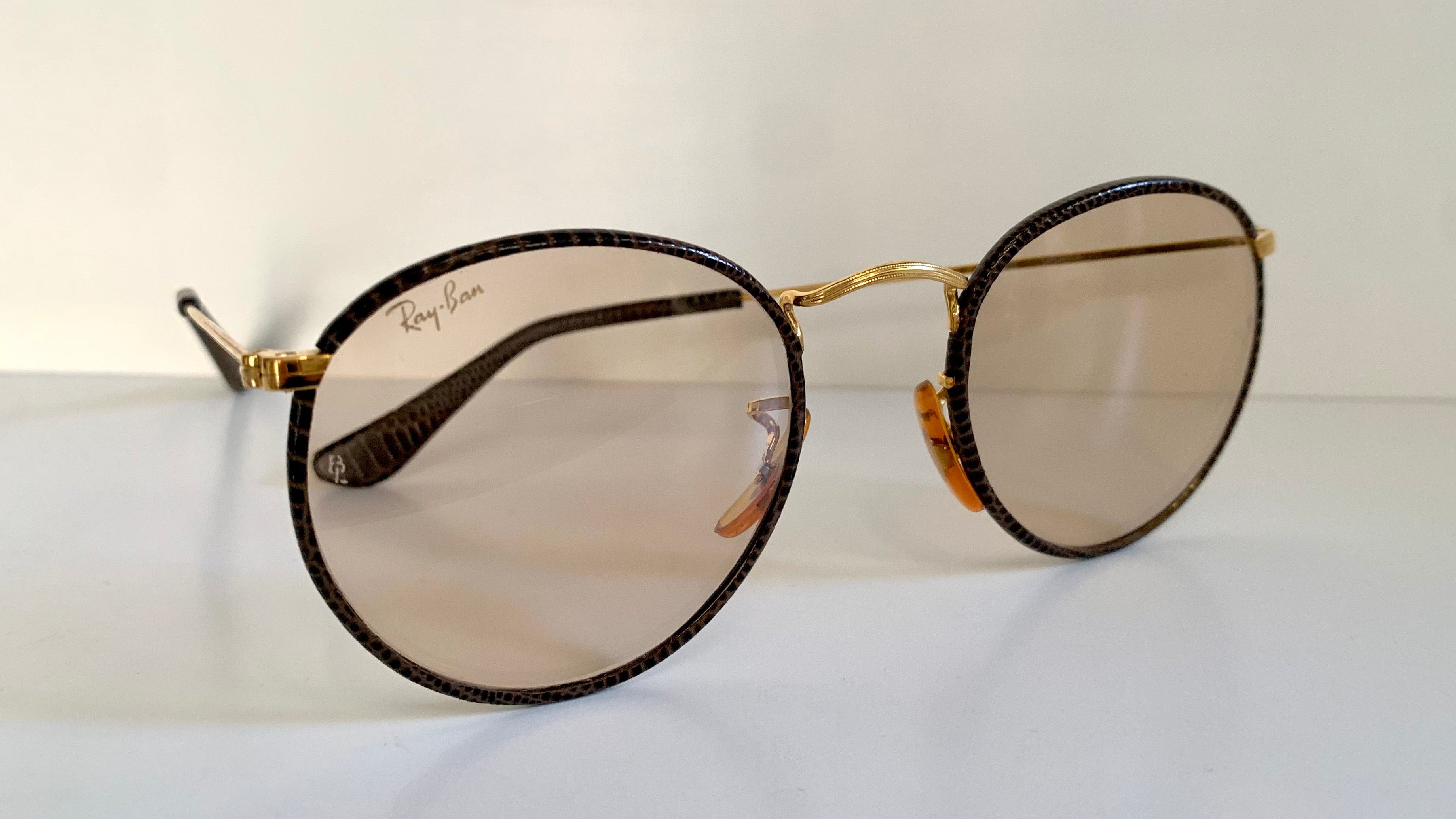 Ray Ban B&L USA Leathers Rounds changeables vintage sunglasses