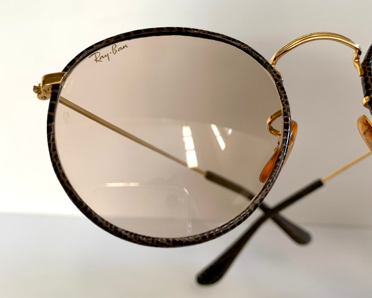 Ray Ban B&L USA Leathers Rounds changeables vintage sunglasses