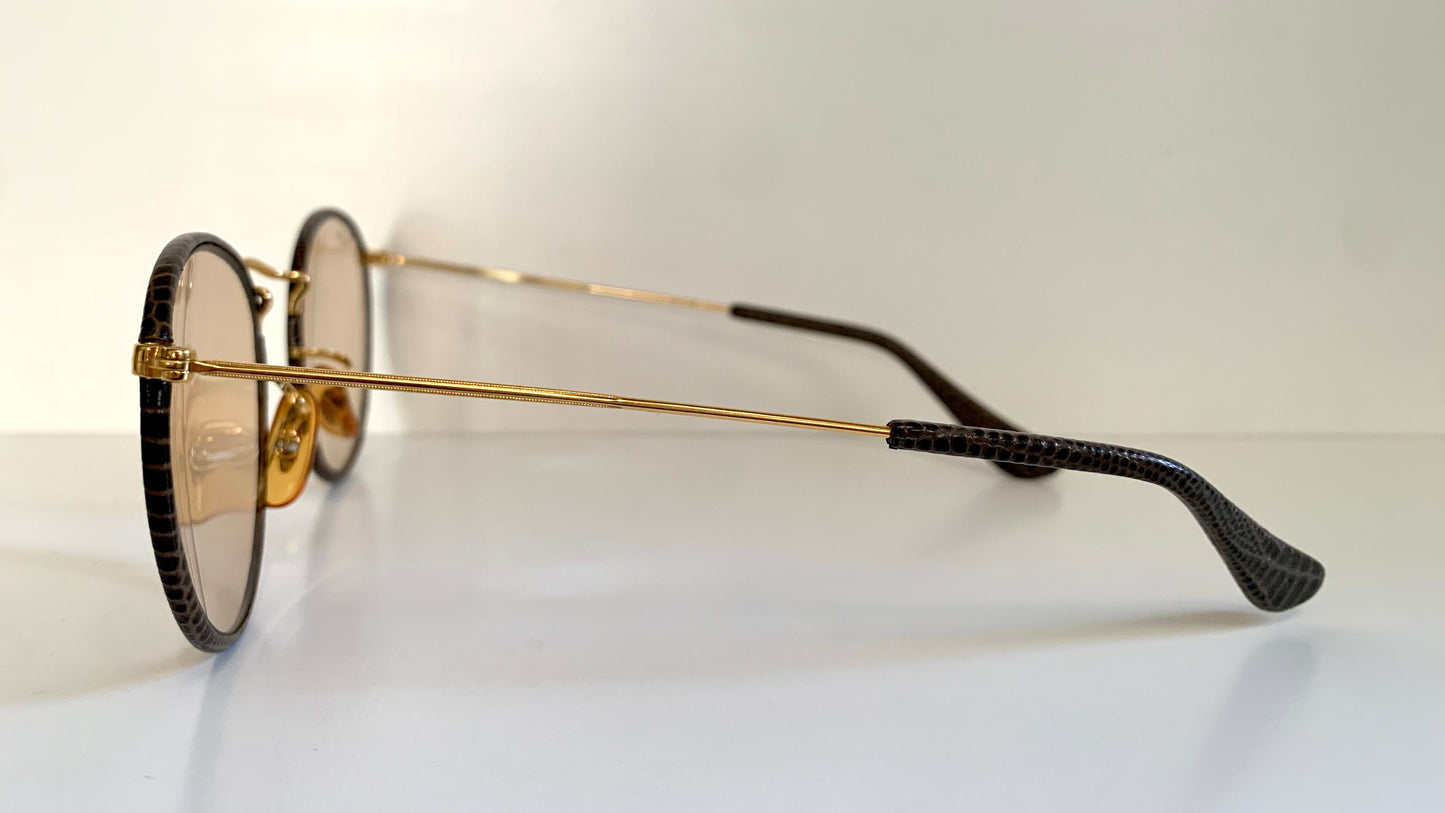 Ray Ban B&L USA Leathers Rounds changeables vintage sunglasses