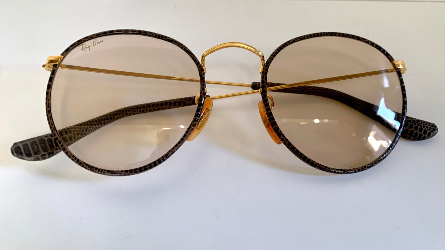 Ray Ban B&L USA Leathers Rounds changeables vintage sunglasses