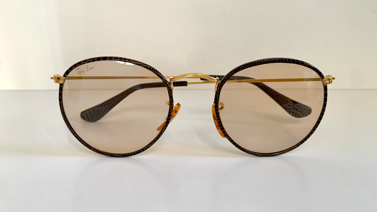 Ray Ban B&L USA Leathers Rounds changeables vintage sunglasses