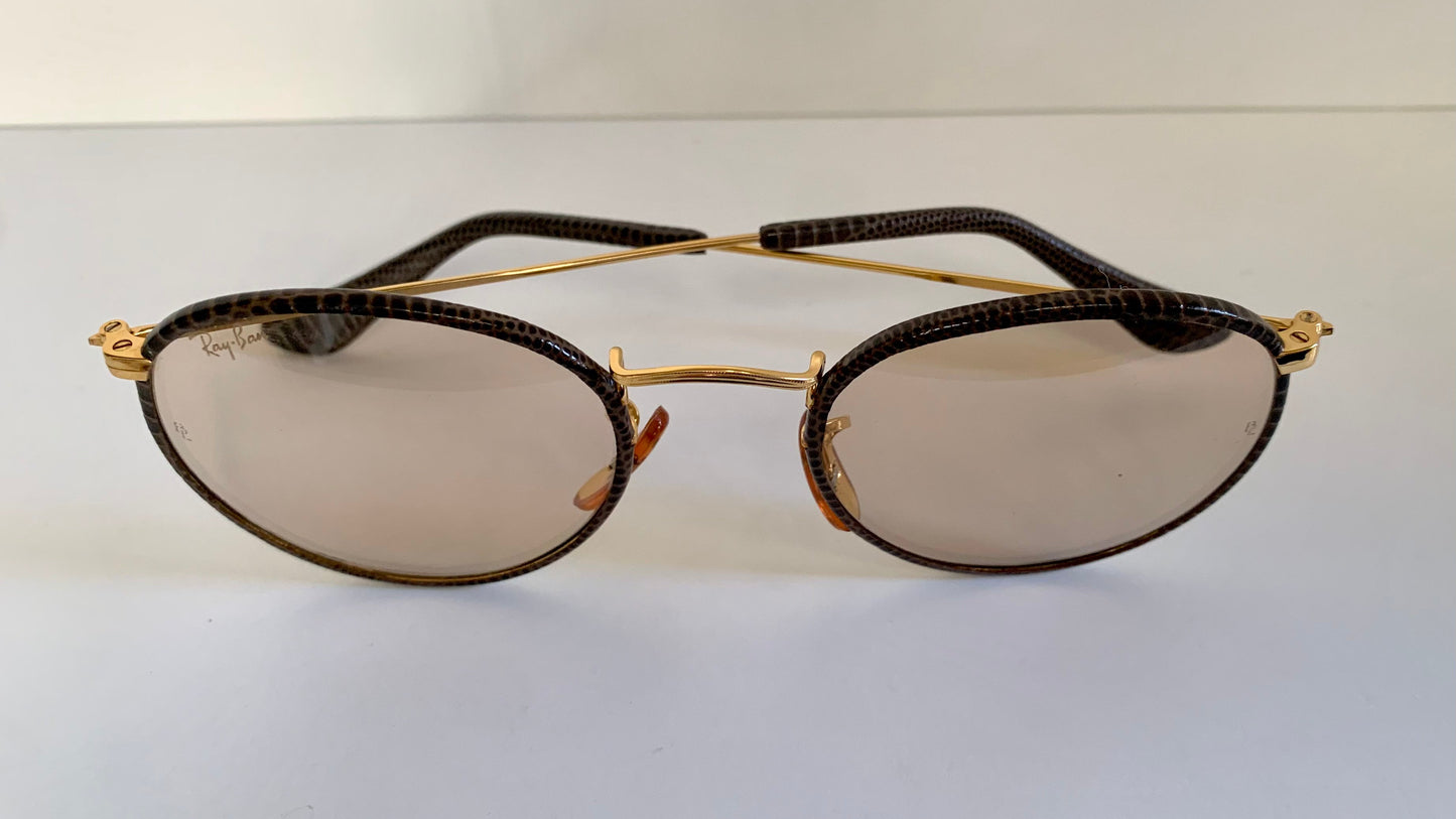Ray Ban B&L USA Leathers Rounds changeables vintage sunglasses
