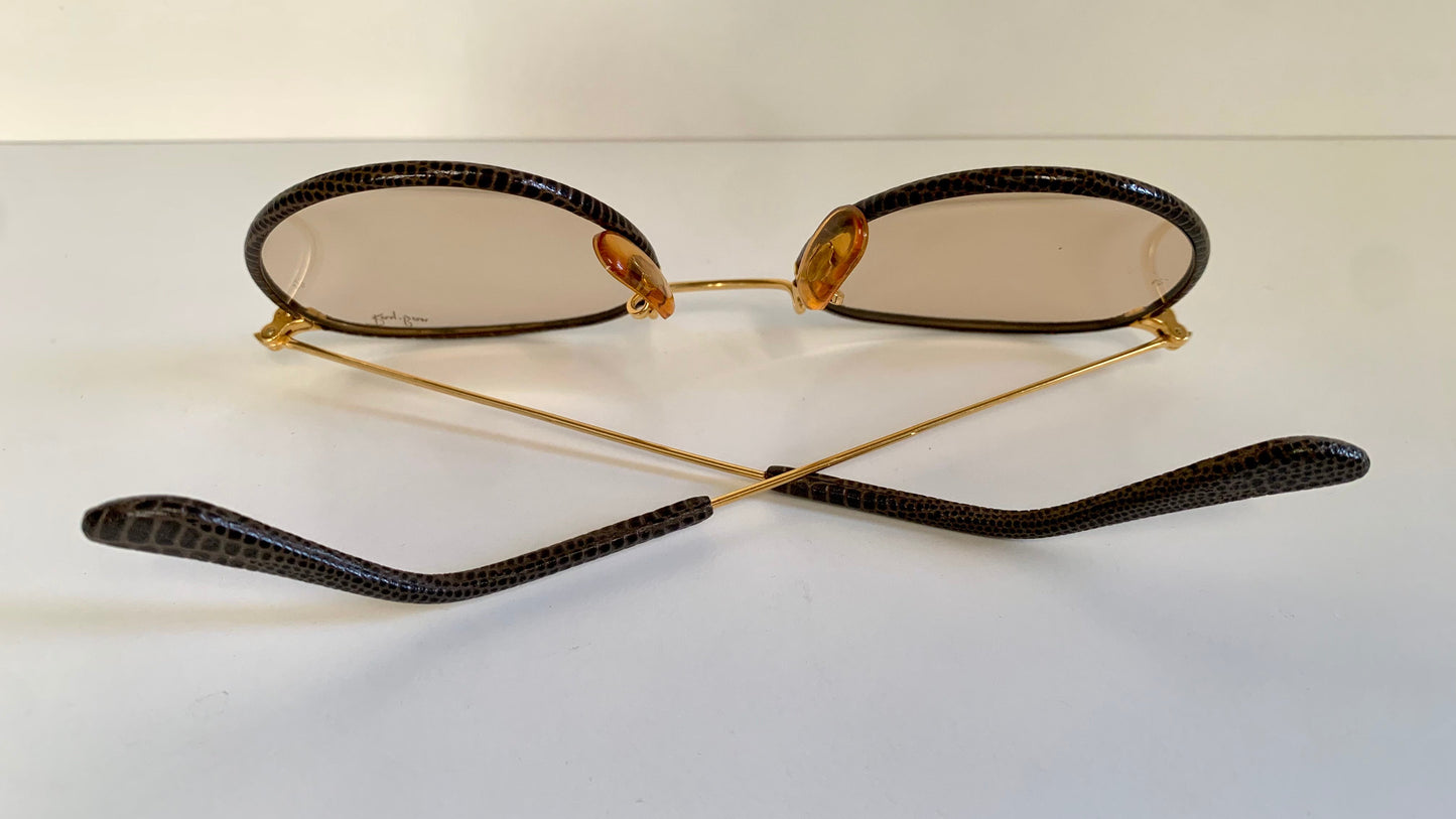 Ray Ban B&L USA Leathers Rounds changeables vintage sunglasses