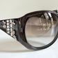 Vintage Y2K rare Dior Limited Sunglasses - Dark green frame with crystal