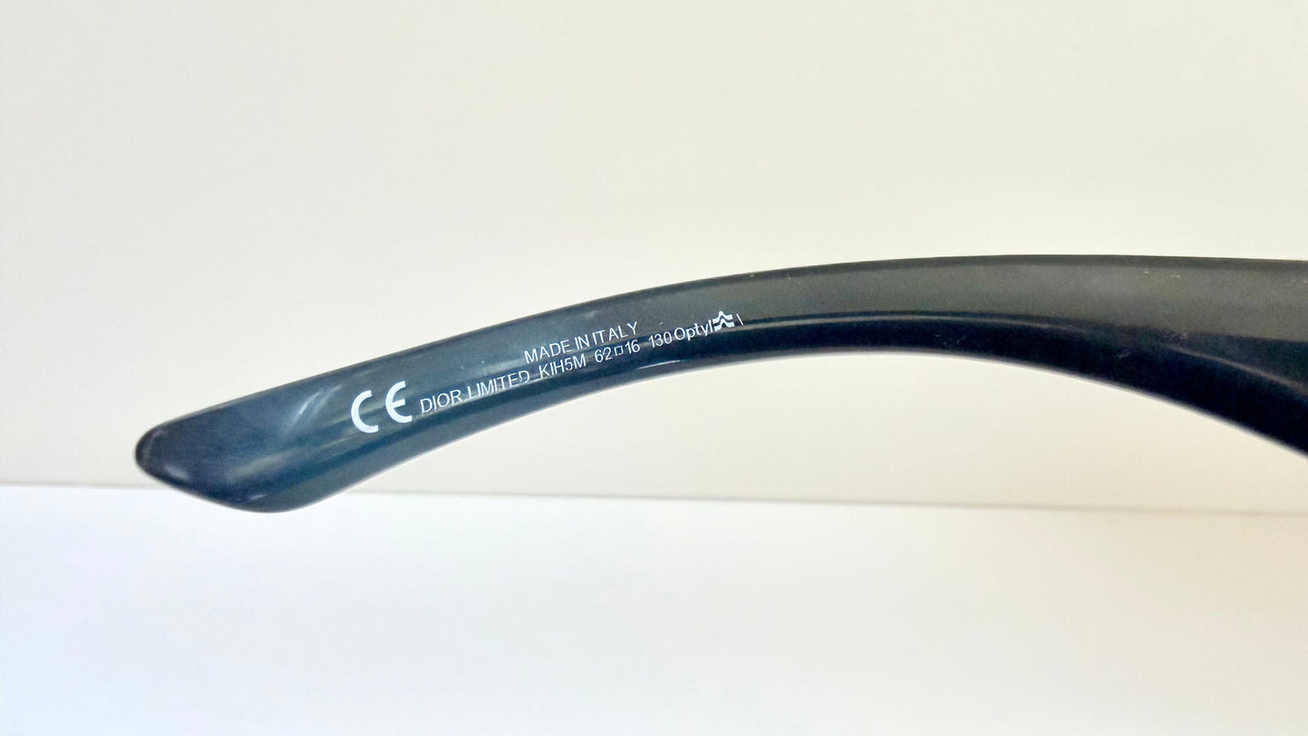 Vintage Y2K rare Dior Limited Sunglasses - Dark green frame with crystal