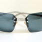 Fendi Y2K 00s vintage sunglasses - rimless blue frame with logos