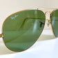 Ray Ban B&L USA vintage sunglasses - Aviator 62mm green and golden frames