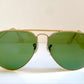 Ray Ban B&L USA vintage sunglasses - Aviator 62mm green and golden frames