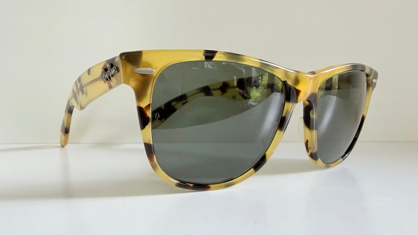 Ray Ban B&L USA - Wayfarer II yellow tortoise shell vintage sunglasses