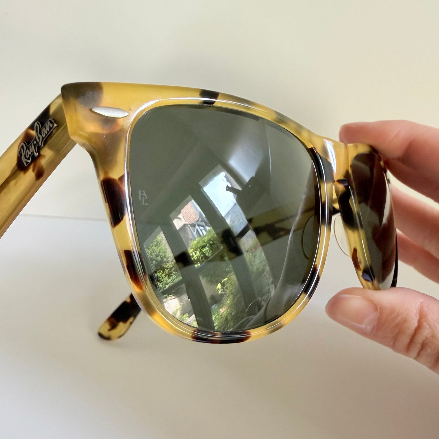 Ray Ban B&L USA - Wayfarer II yellow tortoise shell vintage sunglasses