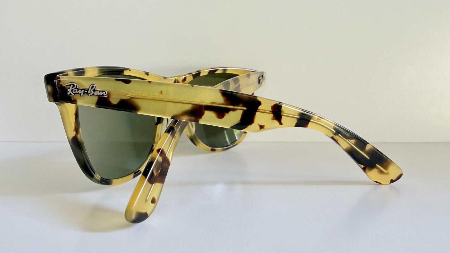 Ray Ban B&L USA - Wayfarer II yellow tortoise shell vintage sunglasses