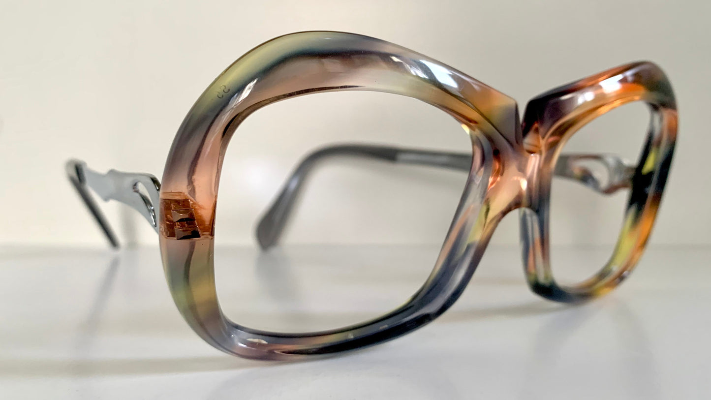 Luxottica vintage frame - 70s NOS original glasses - Small/narrow faces