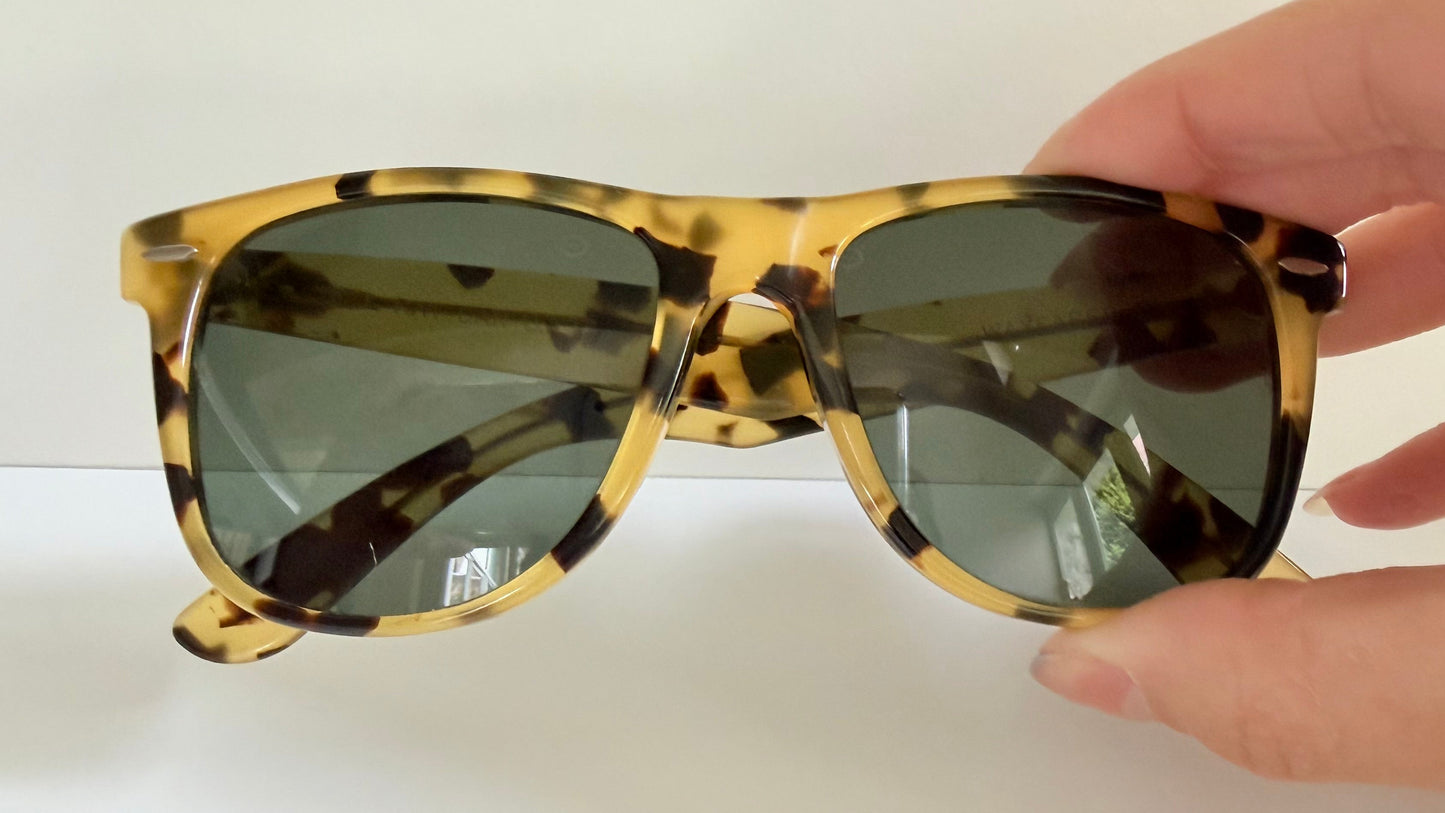 Ray Ban B&L USA - Wayfarer II yellow tortoise shell vintage sunglasses
