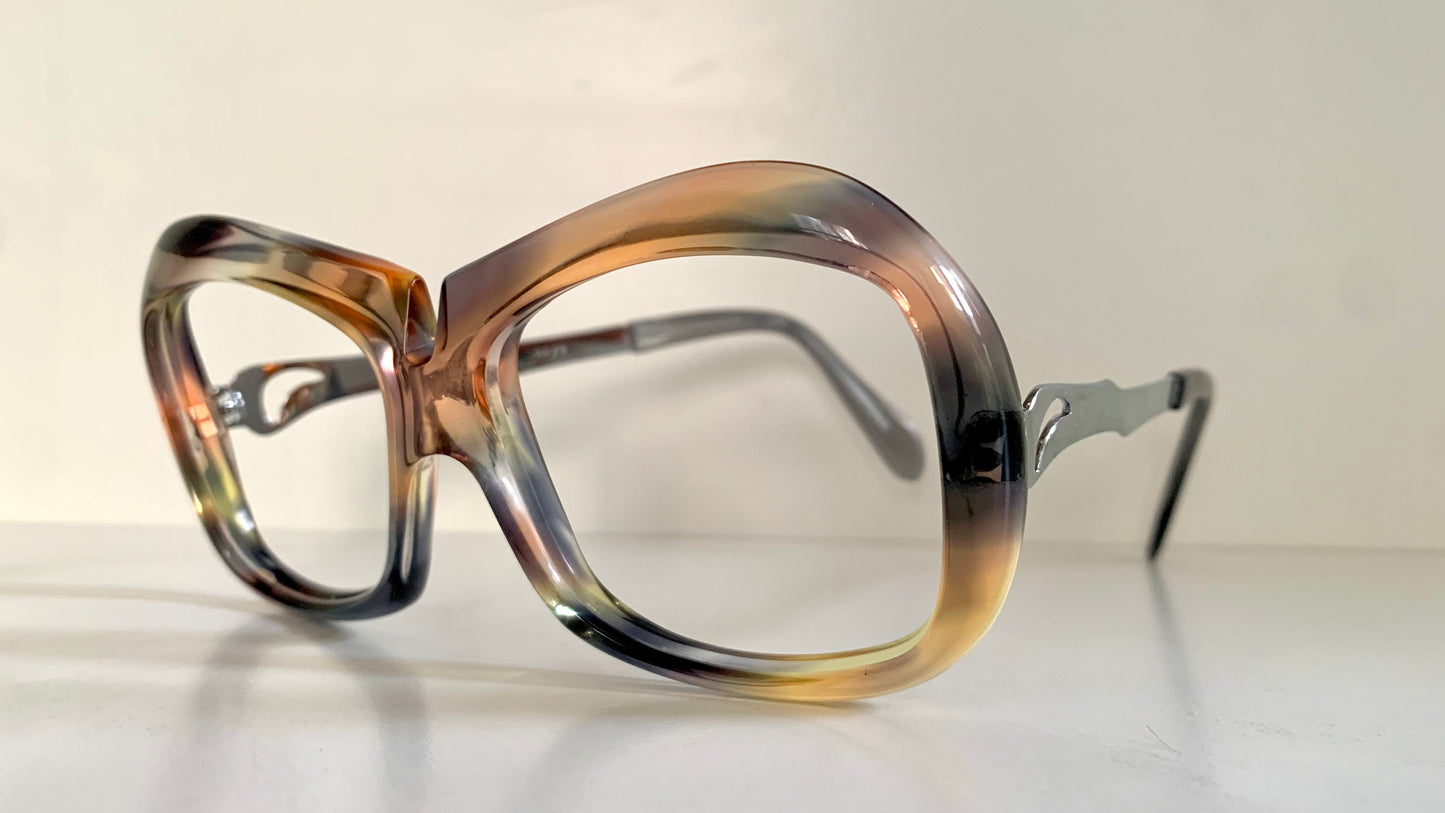 Luxottica vintage frame - 70s NOS original glasses - Small/narrow faces