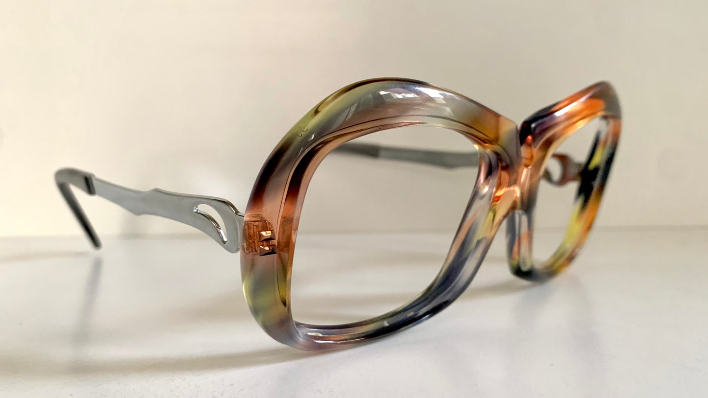 Luxottica vintage frame - 70s NOS original glasses - Small/narrow faces