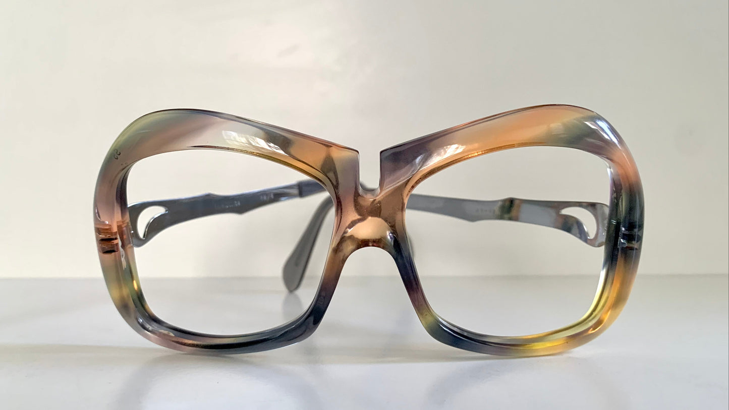 Luxottica vintage frame - 70s NOS original glasses - Small/narrow faces