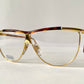 Safilo 80s vintage glasses - Golden metal and brown frames